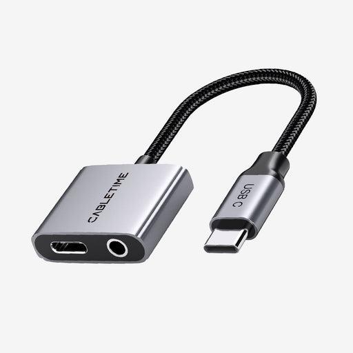 CABLETIME USB-C audio and charging adapter