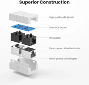 UGREEN RJ45 Ethernet Coupler Female to Female Cat5e Cat6 Cat7 10Gbps Compact Keystone Connector Nickel Plated (20311) Ugreen