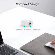 UGREEN RJ45 Ethernet Coupler Female to Female Cat5e Cat6 Cat7 10Gbps Compact Keystone Connector Nickel Plated (20311) Ugreen