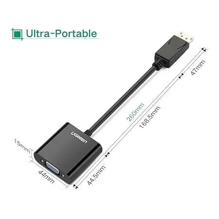 UGREEN 20415 DP Male To VGA Female Converter(Black) Ugreen