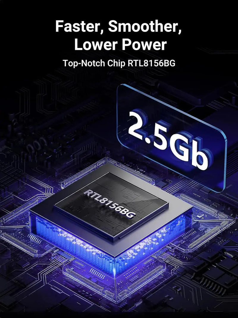 UGREEN USB to Ethernet Adapter 2.5Gb Aluminum USB 3.0 RJ45 Network LAN Dongle Laptop MacBook Air Pro XPS Windows (25051) Ugreen