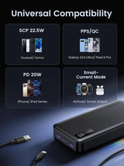 UGREEN 20000mAh Power Bank 20W PD QC 3.0 Two-Way Fast Charging Portable Charger iPhone Samsung Xiaomi OnePlus iPad (25683) Ugreen