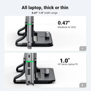 UGREEN Vertical Laptop Stand Adjustable Aluminum Dock MacBook Surface Chromebook 15.6 Inch Desktop Holder Space Saver (25706) Ugreen