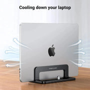 UGREEN Vertical Laptop Stand Adjustable Aluminum Dock MacBook Surface Chromebook 15.6 Inch Desktop Holder Space Saver (25706) Ugreen