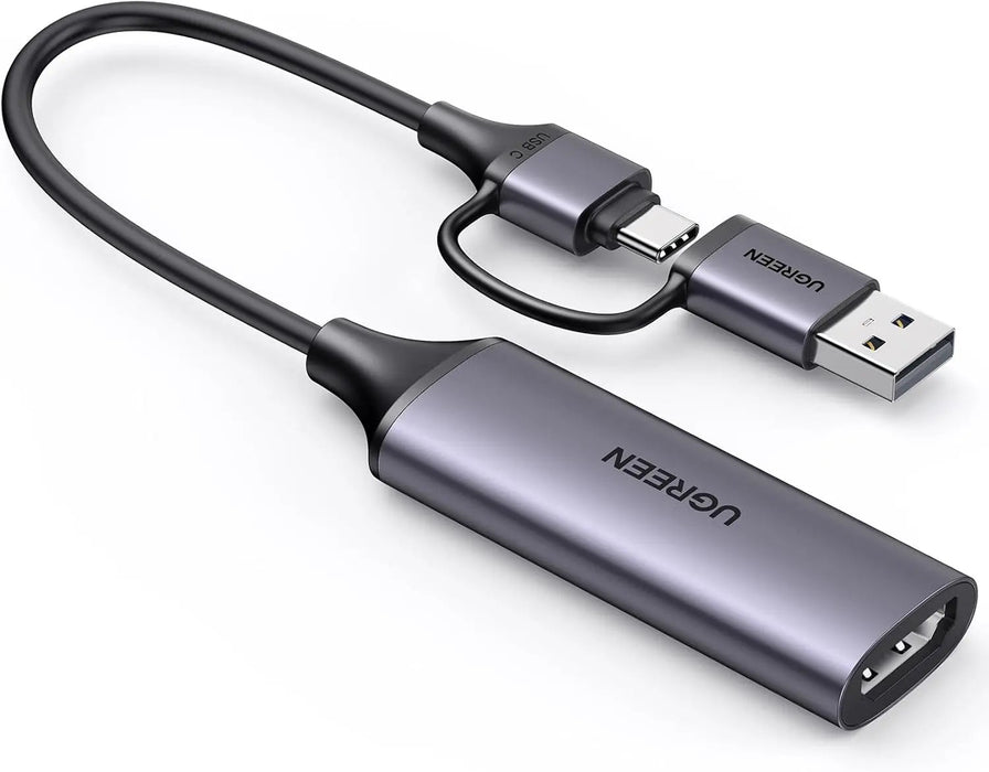 UGREEN Video Capture Card Full HD 1080P 4K HDMI to USB-C USB-A Low Latency Streaming PC Mac PS5 Nintendo Switch (25854)