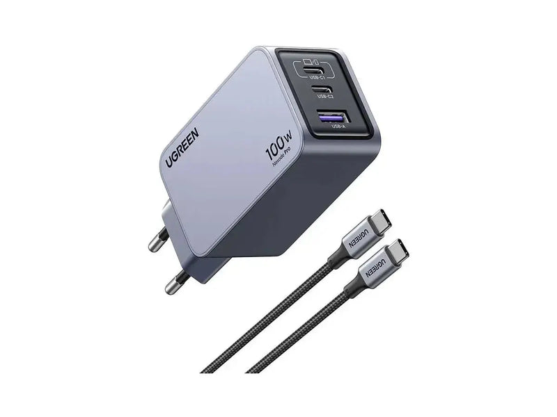 UGREEN Nexode Pro 100W GaN Charger 3-Port PD Fast Charger MacBook iPhone iPad Laptop USB-C Wall Charger Desktop 25874 Ugreen