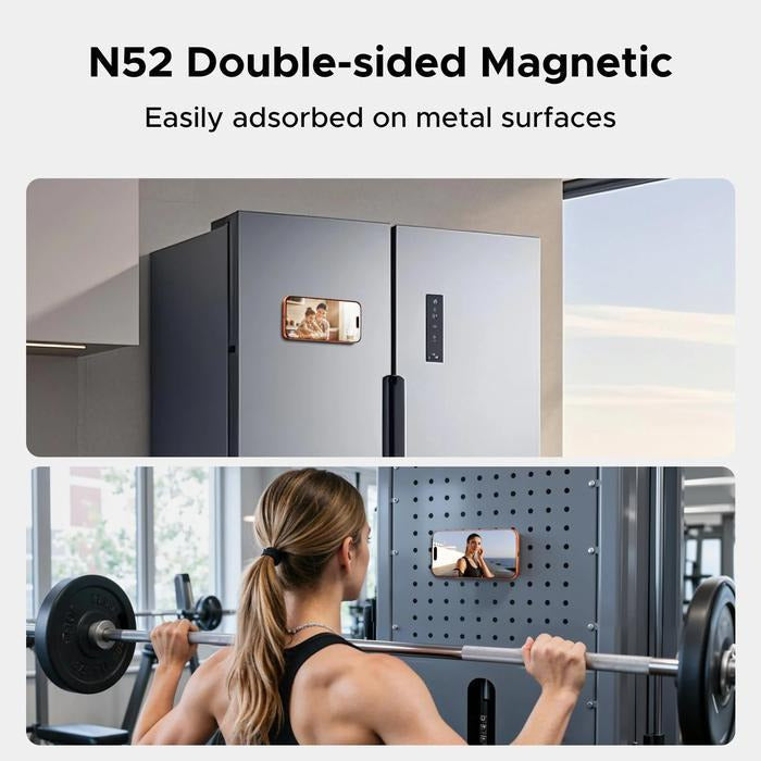 UGREEN LP945 65819 magnetic phone ring holder and stand N52 double-sided magnetic, sticks to a fridge
