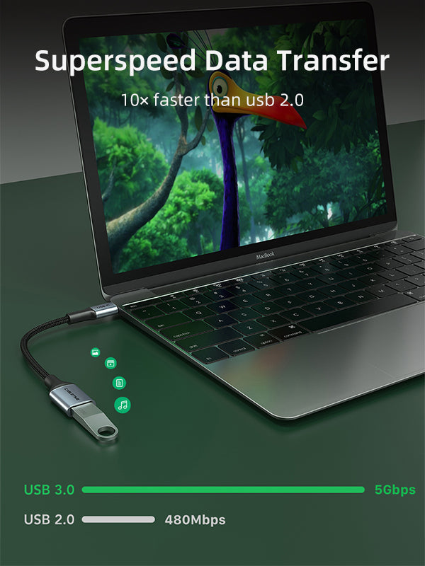 CABLETIME USB C Male to USB 3.0 Female Adapter Type C OTG Cable