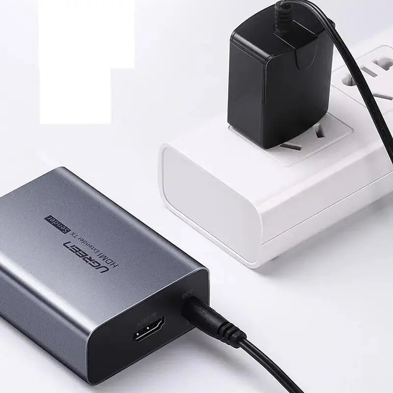 UGREEN Ethernet Extender 50M 1080P 60Hz HDMI Extension Cat5e Cat6 Cable IR Remote Control Signal Booster Network (50739) Ugreen