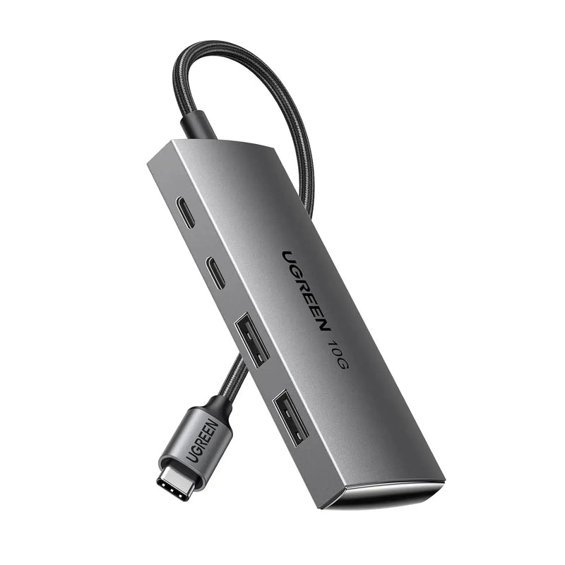 UGREEN USB C Hub 10Gbps 4 Port Aluminum USB 3.2 Splitter 2 USB-C 2 USB-A Data Ports Laptop MacBook PC Type-C Hub (30758) Ugreen