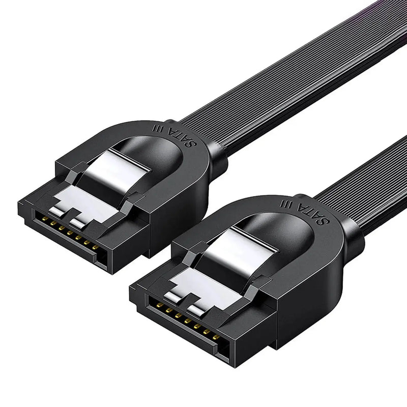 UGREEN SATA III 6Gbps Data Cable 0.5m SATA 3.0 Straight Connector Secure Latch High Speed HDD SSD Hard Drive Black (30796) Ugreen India