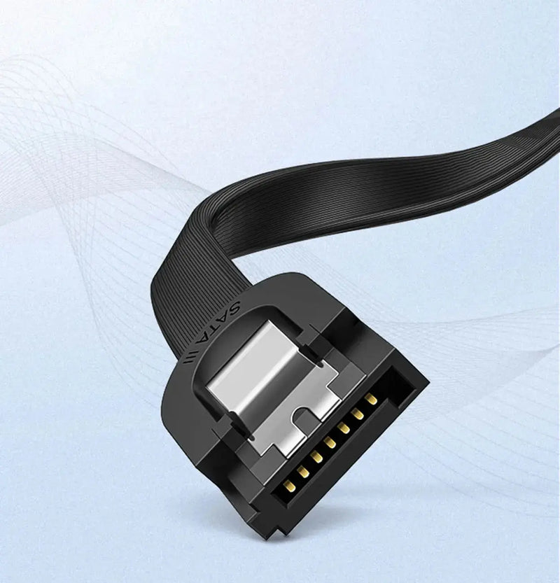 UGREEN SATA III 6Gbps Data Cable 0.5m SATA 3.0 Straight Connector Secure Latch High Speed HDD SSD Hard Drive Black (30796) Ugreen India