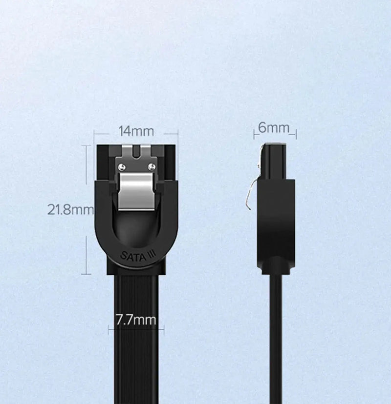 UGREEN SATA III 6Gbps Data Cable 0.5m SATA 3.0 Straight Connector Secure Latch High Speed HDD SSD Hard Drive Black (30796) Ugreen India