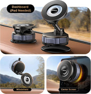UGREEN LP970 75666 MagSafe car phone mount with suction base mounted on a dashboard