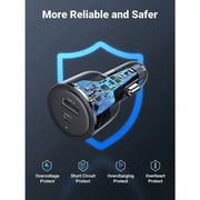 UGREEN 63W USB C Car Charger PD 45W PPS QC3.0 18W Fast Charging iPhone 15/14 iPad MacBook Samsung Galaxy S25/S24 (35023) Ugreen