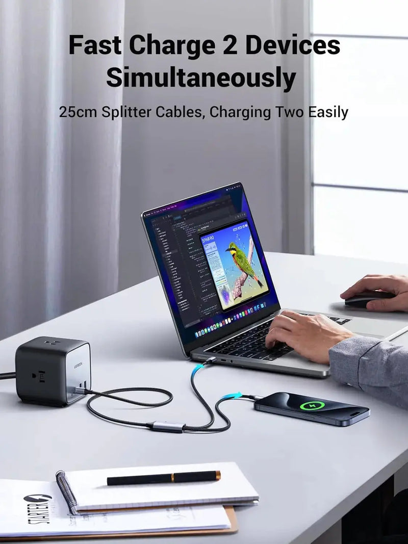 UGREEN USB C to USB C Cable 1.5M 100W Fast Charging Data Sync Cord Type-C Male 2.0 Phone Laptop Charger Cable (35087) Ugreen