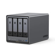 UGREEN NASync DXP4800 Plus 4-Bay Desktop NAS, Intel Pentium Gold 8505 5-Core CPU, 8GB DDR5 RAM, 128G SSD, 1 * 10GbE, 1 * 2.5GbE, 2 * M.2 NVMe Slots, 4K HDMI, Network Attached Storage (Diskless/35260) Ugreen