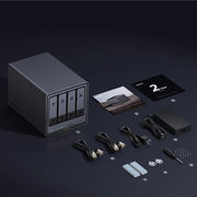 UGREEN NASync DXP4800 Plus 4-Bay Desktop NAS, Intel Pentium Gold 8505 5-Core CPU, 8GB DDR5 RAM, 128G SSD, 1 * 10GbE, 1 * 2.5GbE, 2 * M.2 NVMe Slots, 4K HDMI, Network Attached Storage (Diskless/35260) Ugreen
