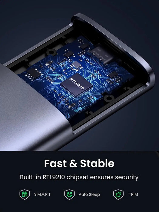 UGREEN M.2 NVMe Enclosure 10Gbps USB C 3.2 Gen 2 M Key B Key Aluminum PCIe External Reader UASP Trim 2230 2242 2280 (35267)