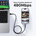 UGREEN Uno USB C Cable 2M 6ft 100W 20V 5A Fast Charging Type-C iPhone 16 15 MacBook Galaxy S25 S24 iPad LED Display (35512) Ugreen