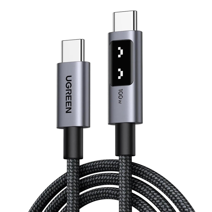 UGREEN Uno USB C to USB C Cable 3M PD 100W 20V 5A Fast Charge MacBook iPad iPhone 16 15 Galaxy S24 S23 LED Display (35513)