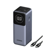 UGREEN Nexode Power Bank 12000mAh 100W PD PPS Fast Charging 1 USB-C 1 USB-A Smart Display MacBook iPad iPhone 16 (35526B) Ugreen