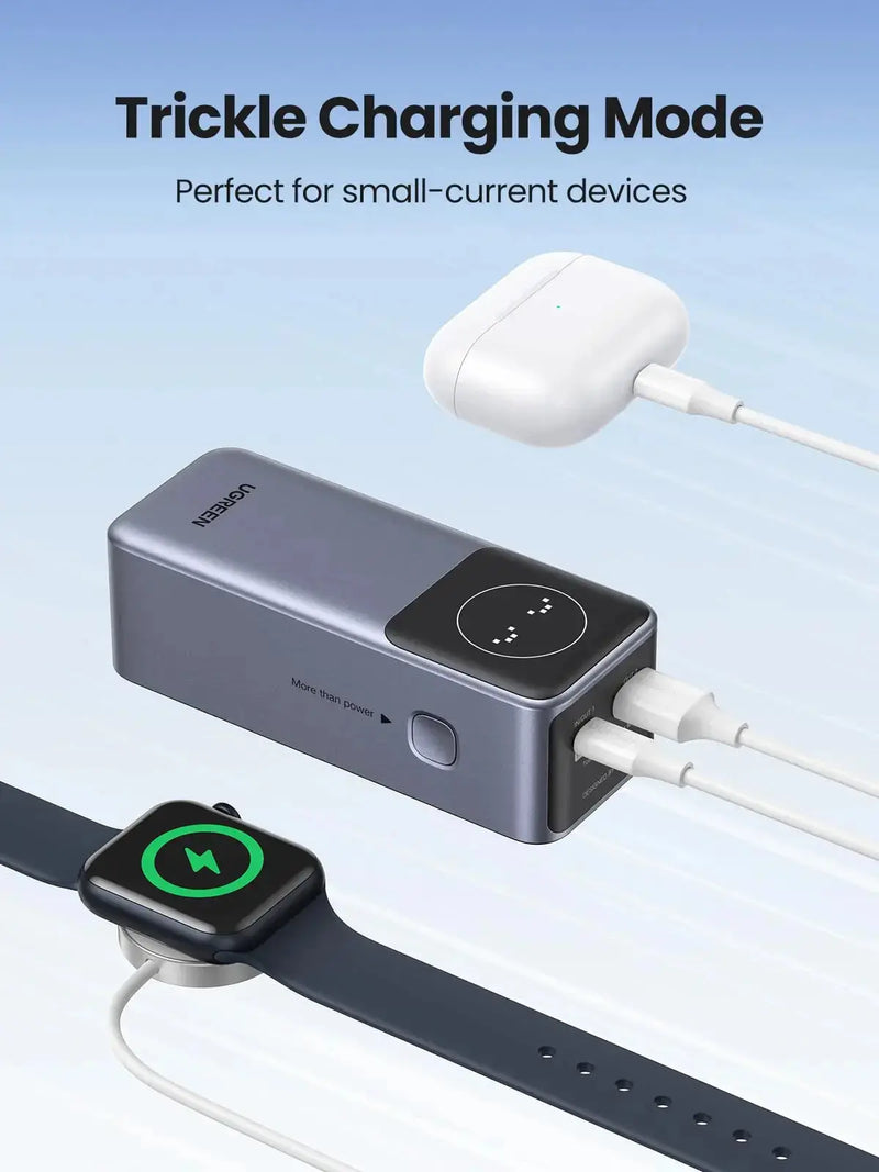 UGREEN Nexode Power Bank 12000mAh 100W PD PPS Fast Charging 1 USB-C 1 USB-A Smart Display MacBook iPad iPhone 16 (35526B) Ugreen