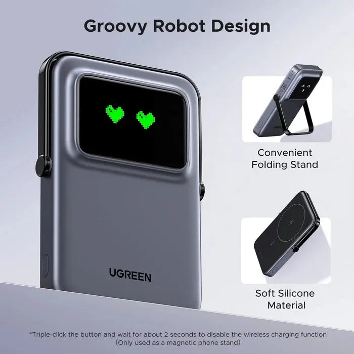 UGREEN Uno Magnetic Power Bank 5000mAh MagSafe Wireless Portable Charger USB C 20W iPhone 15 Pro Max 14 13 Black (35605B)