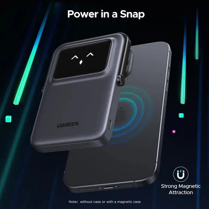 UGREEN Uno Magnetic Power Bank 5000mAh MagSafe Wireless Portable Charger USB C 20W iPhone 15 Pro Max 14 13 Black (35605B)