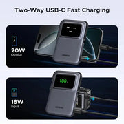 UGREEN Uno Magnetic Power Bank 5000mAh MagSafe Wireless Portable Charger USB C 20W iPhone 15 Pro Max 14 13 Black (35605B) Ugreen