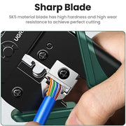UGREEN RJ45 Crimping Tool NW304 (35971) – 3-in-1 Ethernet Cable Crimper, Cutter & Stripper for CAT5/CAT6/CAT7/CAT8 TeckPot