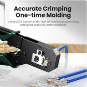 UGREEN RJ45 Crimping Tool NW304 (35971) – 3-in-1 Ethernet Cable Crimper, Cutter & Stripper for CAT5/CAT6/CAT7/CAT8 TeckPot