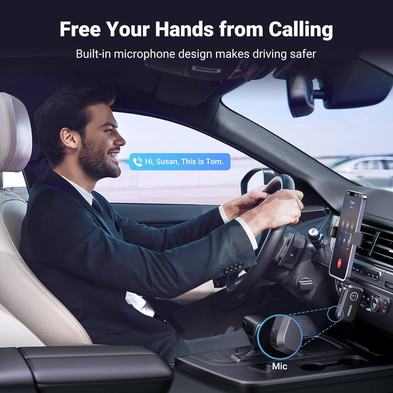 UGREEN CM596 90748 Bluetooth 5.3 AUX receiver free your hands from calling in a car