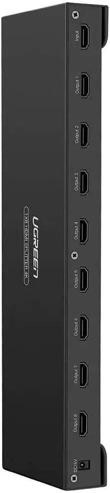 UGREEN 1x8 HDMI Splitter 1 In 8 Out HDMI Amplifier Splitter Full HD 1080P UHD 3D TV Monitor Projector Multi Display 40203EU Ugreen