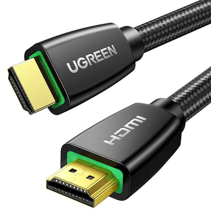 UGREEN 10m 4K@60Hz Braided HDMI 2.0 Male To Male Round Cable With Ethernet 18Gbps 3D Compatible with UHD TV Monitor Computer Xbox 360 PS5 PS4 Blu-ray and More - Gold (40414)