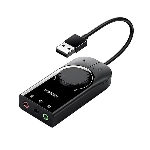 40964-UGREEN USB External Stereo Sound Adapter 15cm (Black)