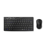 RAPOO 8000M Multi-Mode Keyboard & Mouse Bluetooth 3.0/4.0 Wireless 2.4 GHz 1300 DPI Combo-Black Rapoo