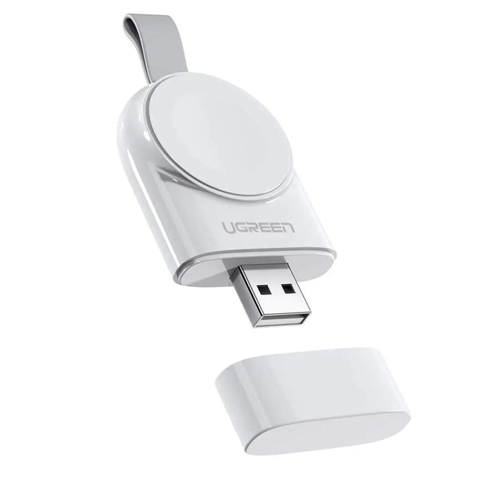 UGREEN MFi Certified Wireless Apple Watch Charger Magnetic Portable Travel Charger Series 1-5 All Sizes White 50944