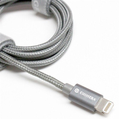 Chimera Lightning To USB Cable Ultra-Compact Connector Head For iPhone 1M, CHLCB-1M-Silver