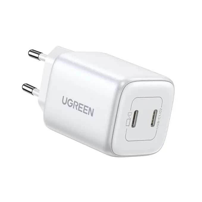 Ugreen Nexode 45W Dual USB-C PD GaN Charger, White (15327/EU) TeckPot