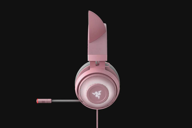Razer RGB Kitty Ears Chroma USB Gaming Wired Over Ear Headset With Mic-(Open Box) Razer