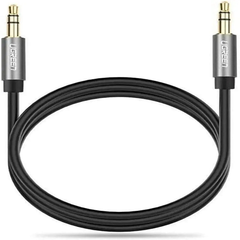 UGREEN 1M 3.5mm Male to Male Audio Cable 24K Gold Plated Aluminum Shell AUX Stereo Cable Car Headphone Speaker 10733 Ugreen