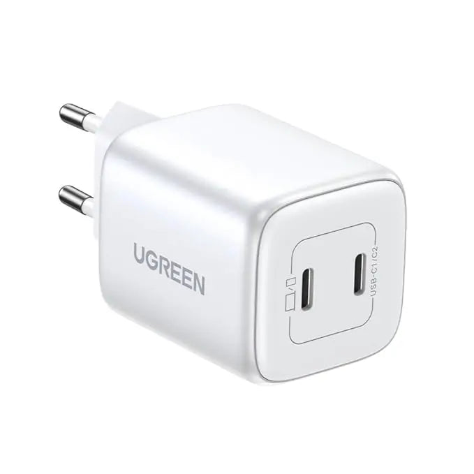 Ugreen Nexode 45W Dual USB-C PD GaN Charger, White (15327/EU) TeckPot