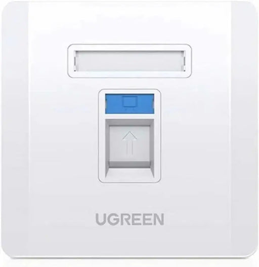 UGREEN Single Port Wall Plate Standard Keystone Faceplate RJ45 Cat6 Cat5e Ethernet HDMI Audio Video Jack Home Office (80180) Ugreen