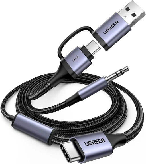 UGREEN USB C to 3.5mm Audio Cable Charger 2 in 1 Hi-Res Type-C AUX Headphone Adapter Car Stereo Music Cable (45009) Ugreen India