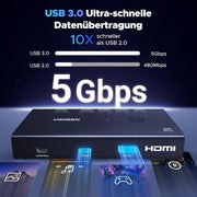 UGREEN HDMI KVM Switch 4K 60Hz USB A C 3.0 2 Input 1 Output PS5 PS4 Xbox Laptop Keyboard Mouse Desktop Controller (45452) Ugreen