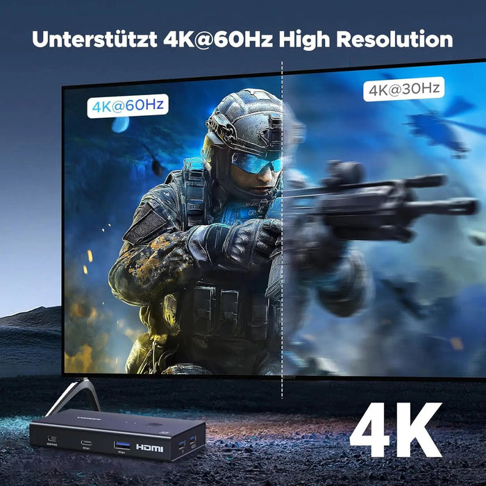 UGREEN HDMI KVM Switch 4K 60Hz USB A C 3.0 2 Input 1 Output PS5 PS4 Xbox Laptop Keyboard Mouse Desktop Controller (45452)