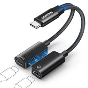 UGREEN Magnetic USB C Splitter 1 to 2 Dual Port Headphone Charger Type-C Audio Adapter Charge Listen Simultaneously (45800) Ugreen