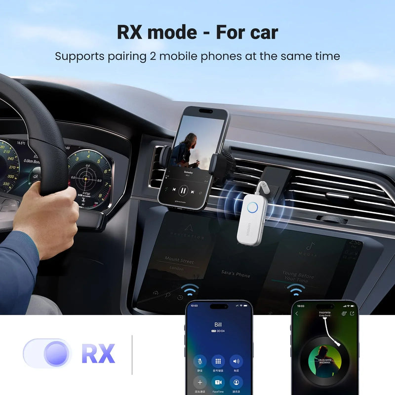 UGREEN CM872 45812 Bluetooth 5.4 transmitter receiver RX mode for the car