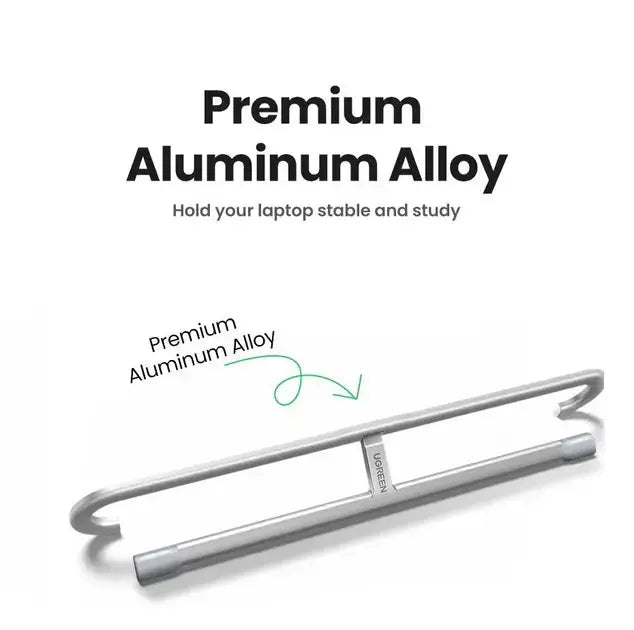 UGREEN Adjustable Clip-On Laptop Stand MacBook PC 11-17" Foldable Aluminum Holder Ergonomic Angle Space-Saving (45415) Ugreen